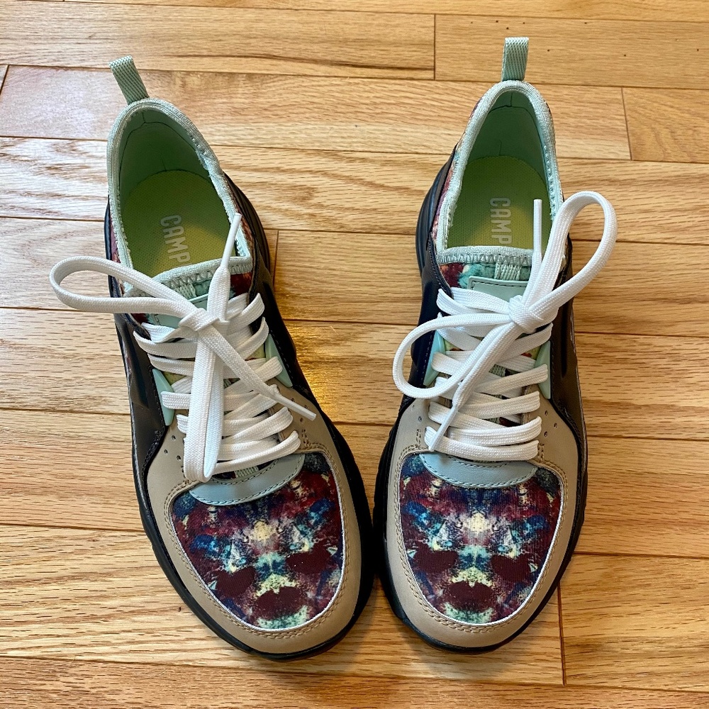 New condition/never worn eclectic & unique multicolour runners by Camper
